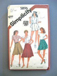 5896 1980S PLEAT CULOTTES 4 LENGTHS PATTERN 14